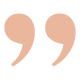 a pair of pink close quotation marks